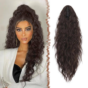 FESHFEN claw-clip ponytail extensions with secure attachment for easy daily wear