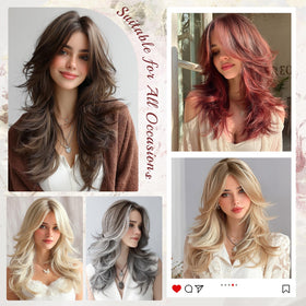 FESHFEN versatile wig suitable for daily use, costumes, and events