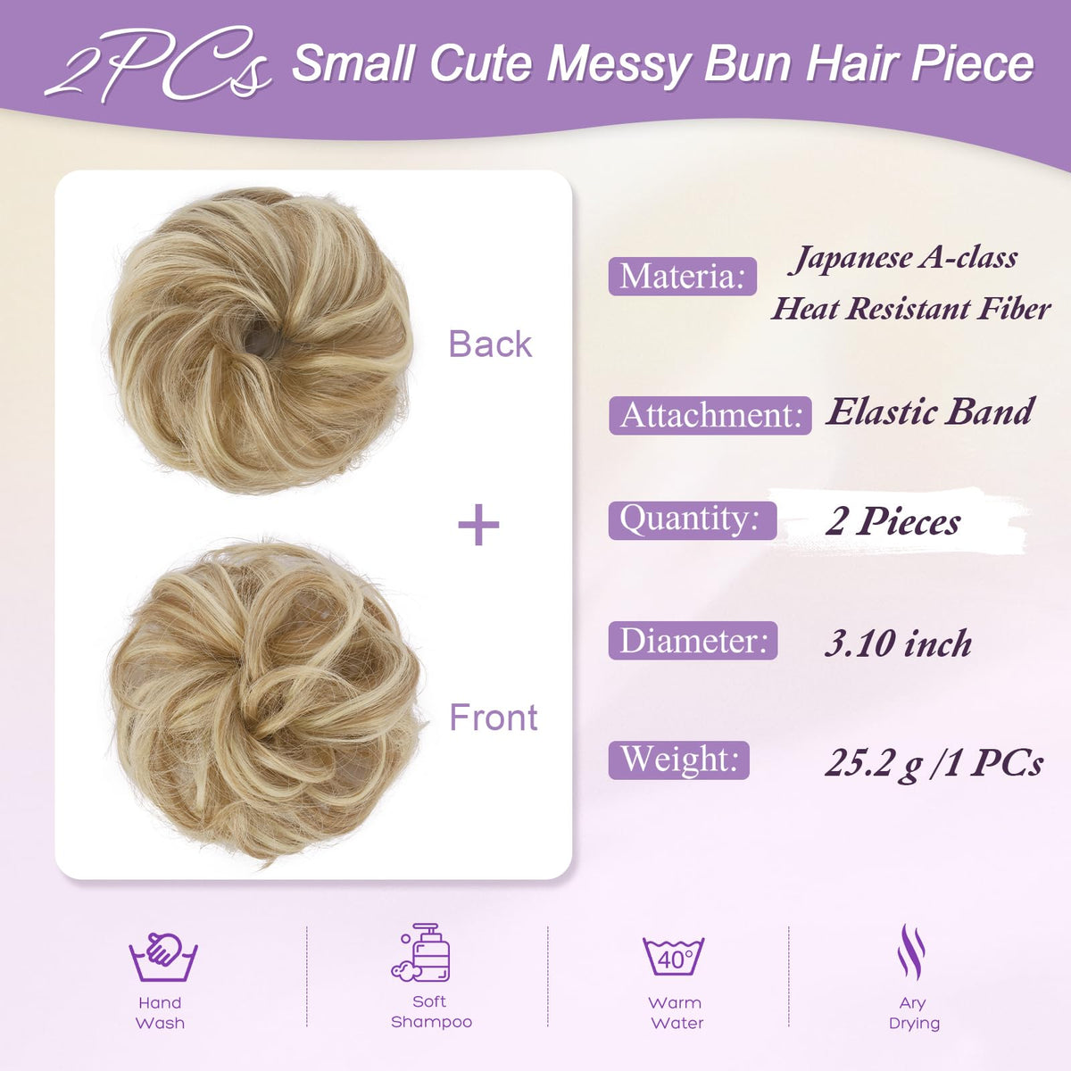 FESHFEN elastic wavy scrunchie detail showing secure, comfortable wear.