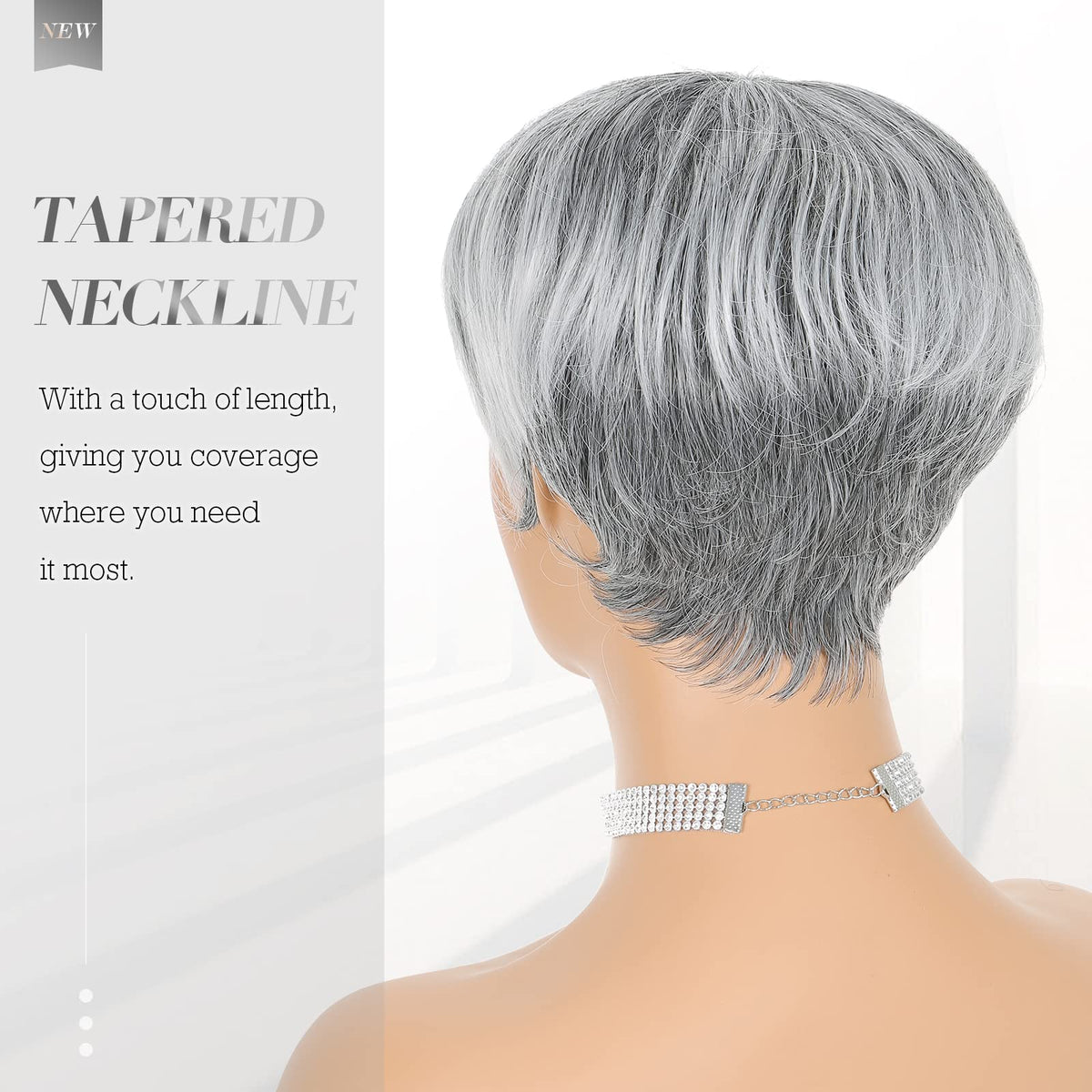 FESHFEN glueless cap with adjustable straps for secure fit.