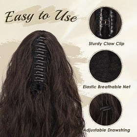 FESHFEN wavy curly texture creates natural movement and styling versatility