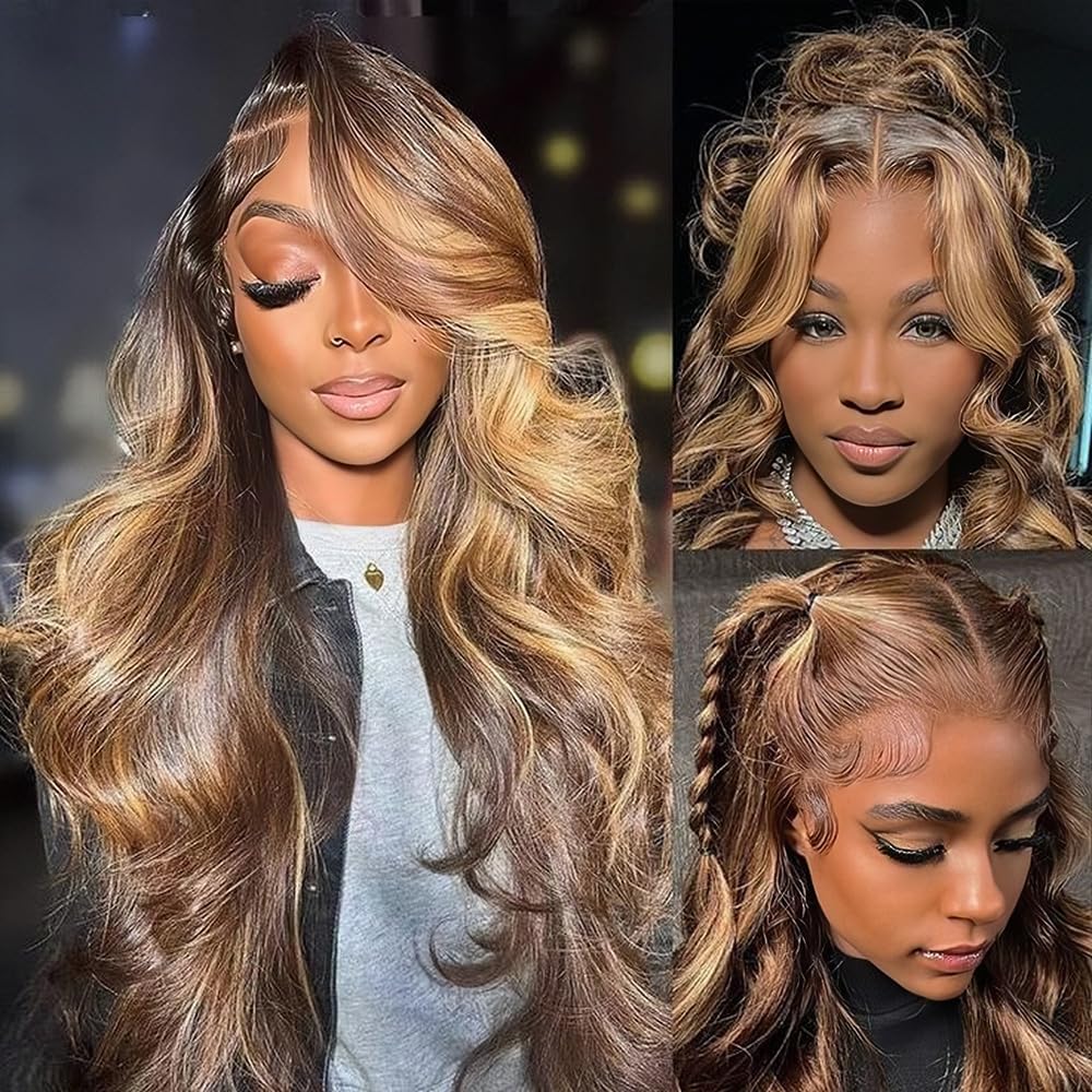 FFEGG 200-density lace-front wig delivers full volume and styling flexibility.