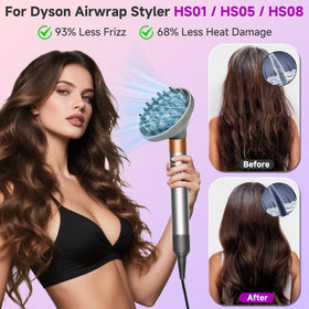 FFsign heat-resistant nylon diffuser withstands high heat for safe styling.