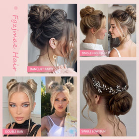 FGZJMAE party-ready bun for effortless chic during celebrations