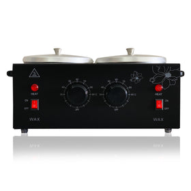 FHATSJ wax warmer front view with dual pots for versatile waxing