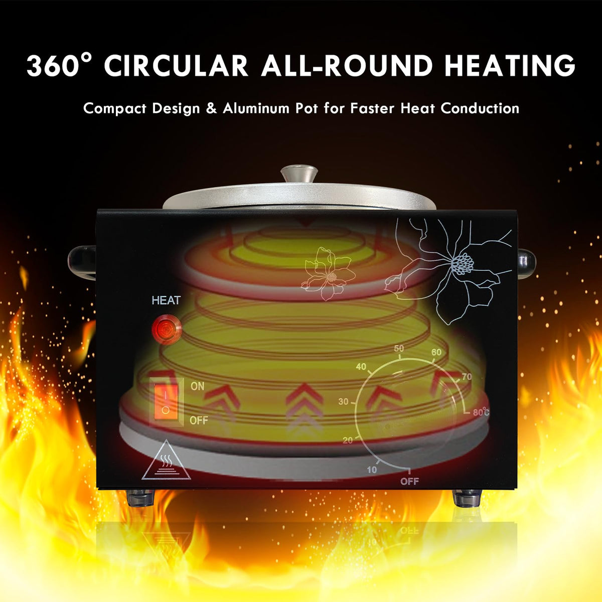 FHATSJ spa-ready wax warmer ideal for home and salon use
