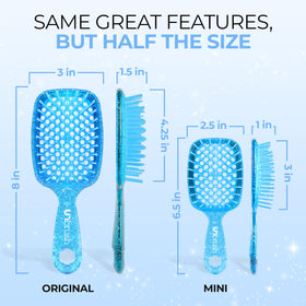 FHI Heat UNbrush Mini features Duoflex Anti-Static Bristles for gentler detangling