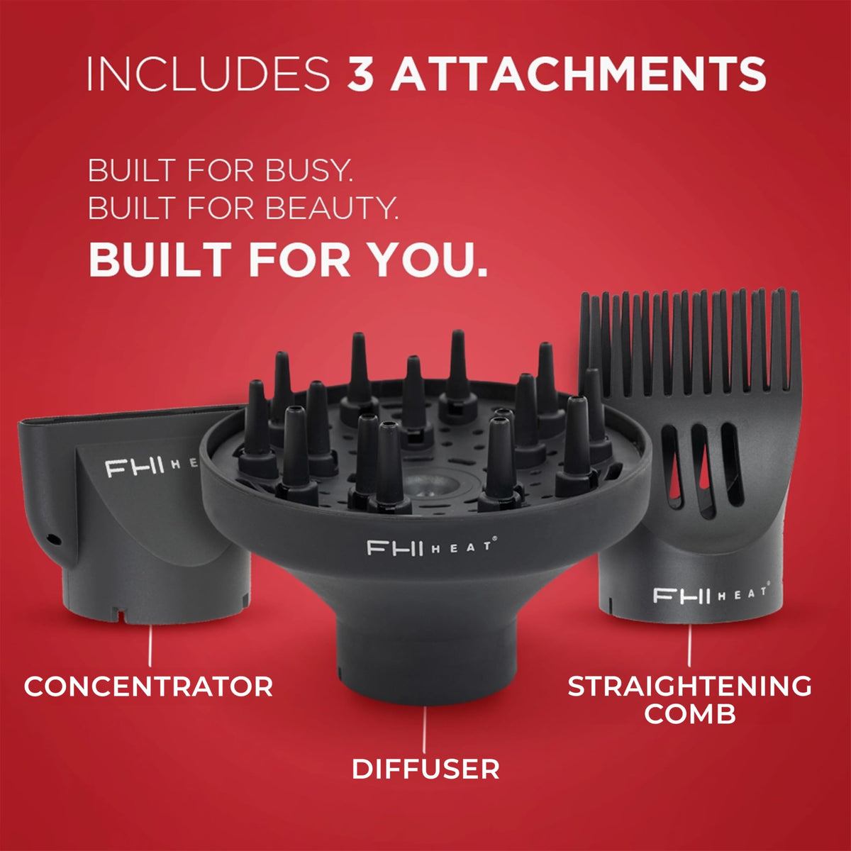 FHI Heat Nano Lite Pro 1900 nozzle attachment, streamlined airflow for precise drying.