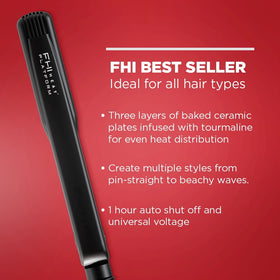 FHI Heat Platform Pro beveled-plates for smooth glides when curling or straightening.