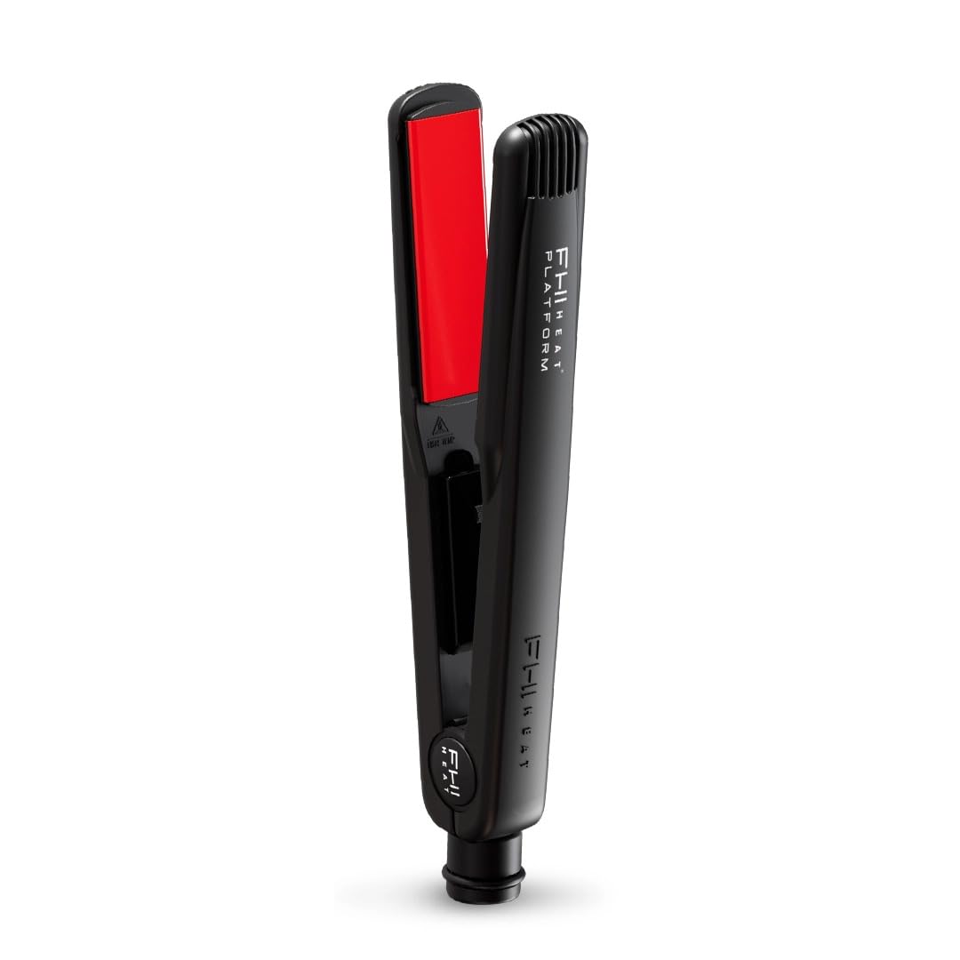 FHI Heat Platform Pro with red ceramic plates for smooth straight styles and shine.