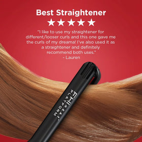 Platform Pro tourmaline plates close-up show frizz control benefits.