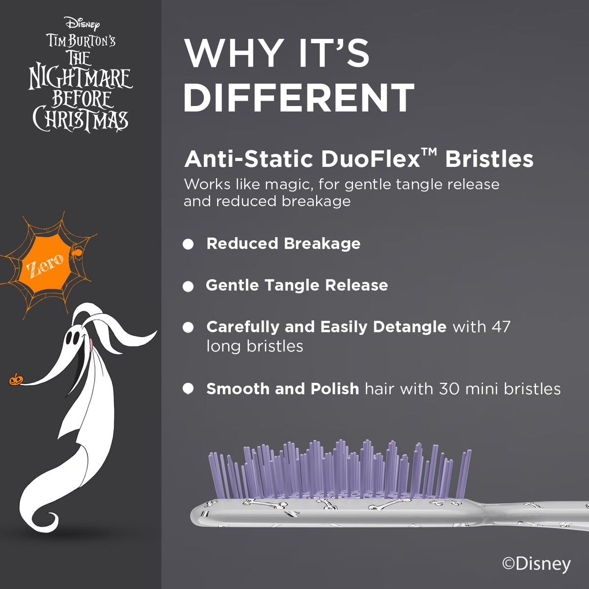 FHI Heat UNbrush DuoFlex bristles provide gentle detangling with less breakage.