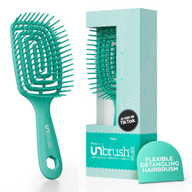 FHI Heat UNbrush Flex close up of spiral DuoFlex bristles for gentle detangling