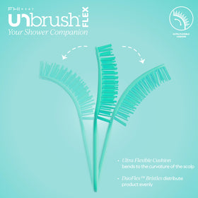 FHI Heat UNbrush Flex cushion base flexes to scalp for soothing massage
