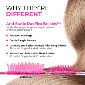 FHI Heat UNbrush Mini detangling brush, compact travel companion for on-the-go styling