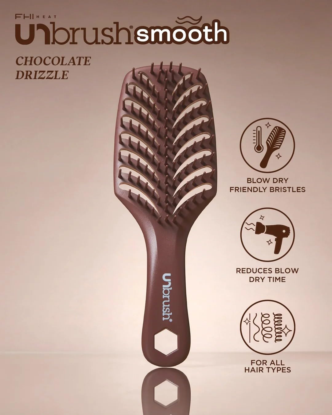 FHI Heat UNbrush Smooth airflow helps reduce heat buildup during drying