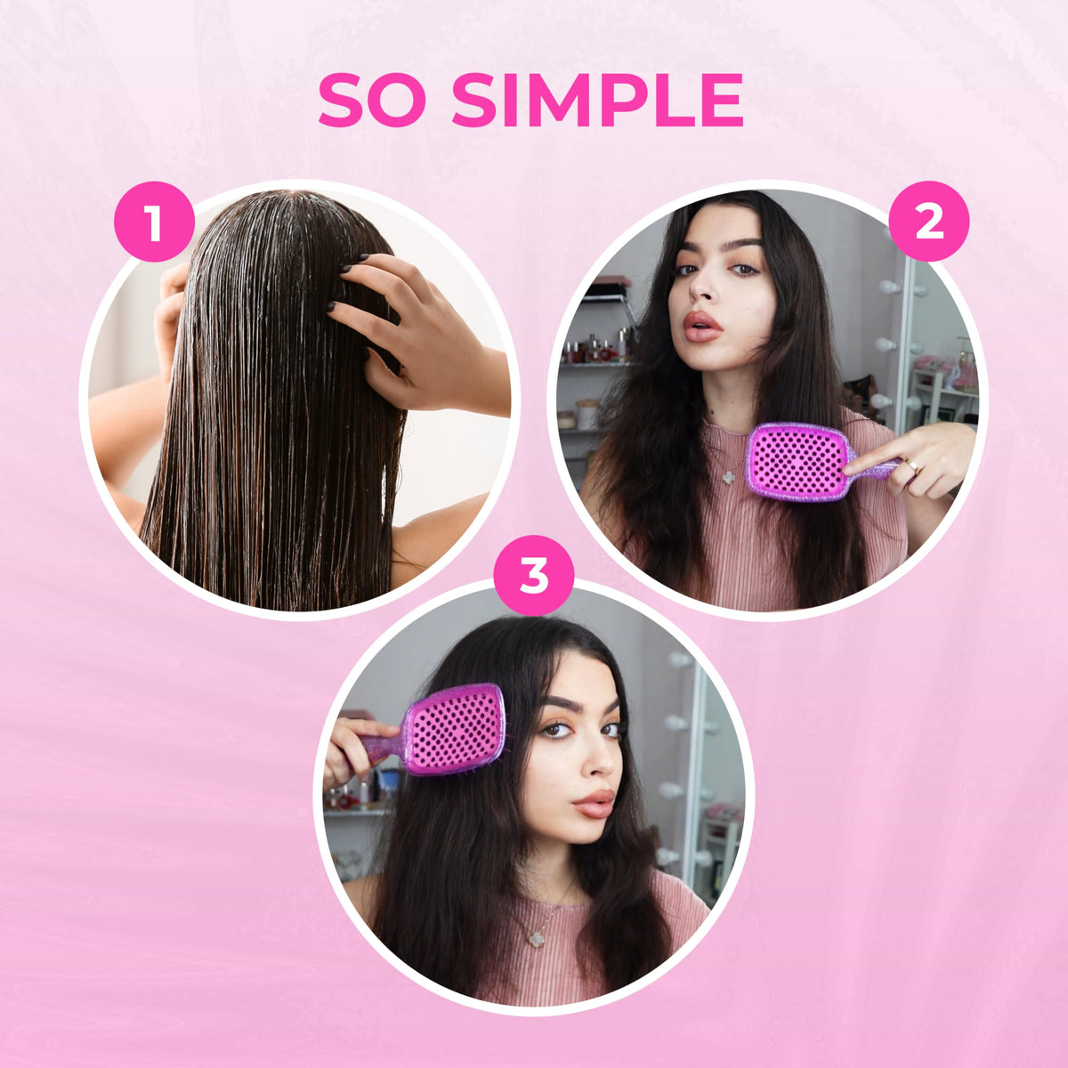 FHI Heat UNbrush detangler for all hair types, from straight to curly