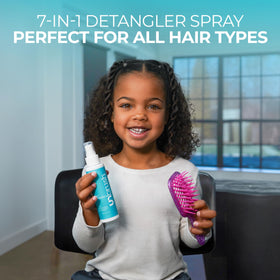 FHI Heat UNwinder Detangler Spray after use adds shine