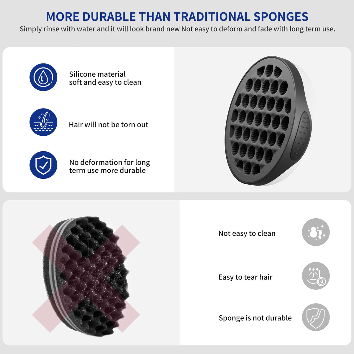 FIABC folding comb included for detangling on the go