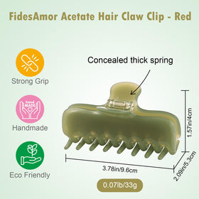 FidesAmor jelly square clip pink close-up shows glossy texture and gentle grip.