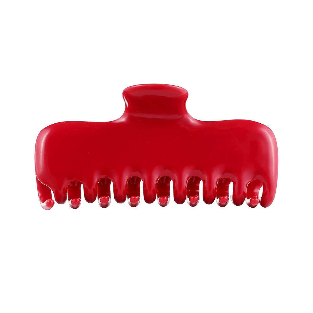 FidesAmor large red jelly clip securely holds hair for everyday styling.