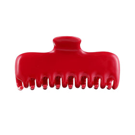 FidesAmor large red jelly clip securely holds hair for everyday styling.