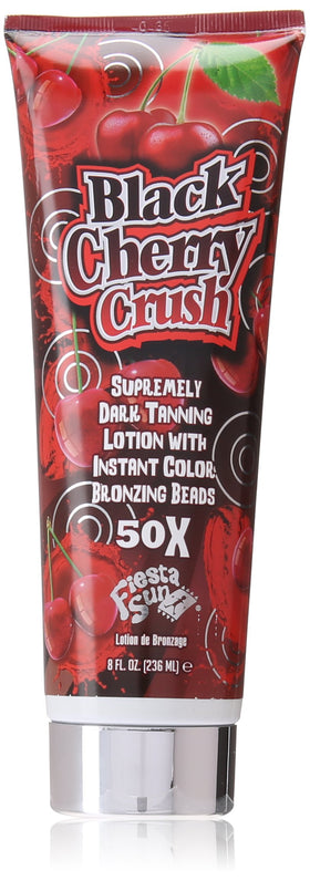 Fiesta Sun Black Cherry Crush bottle with bronzing beads for richer color