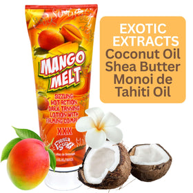 Fiesta Sun Mango Melt application hands shot demonstrates even pre-tan layering for indoor sessions