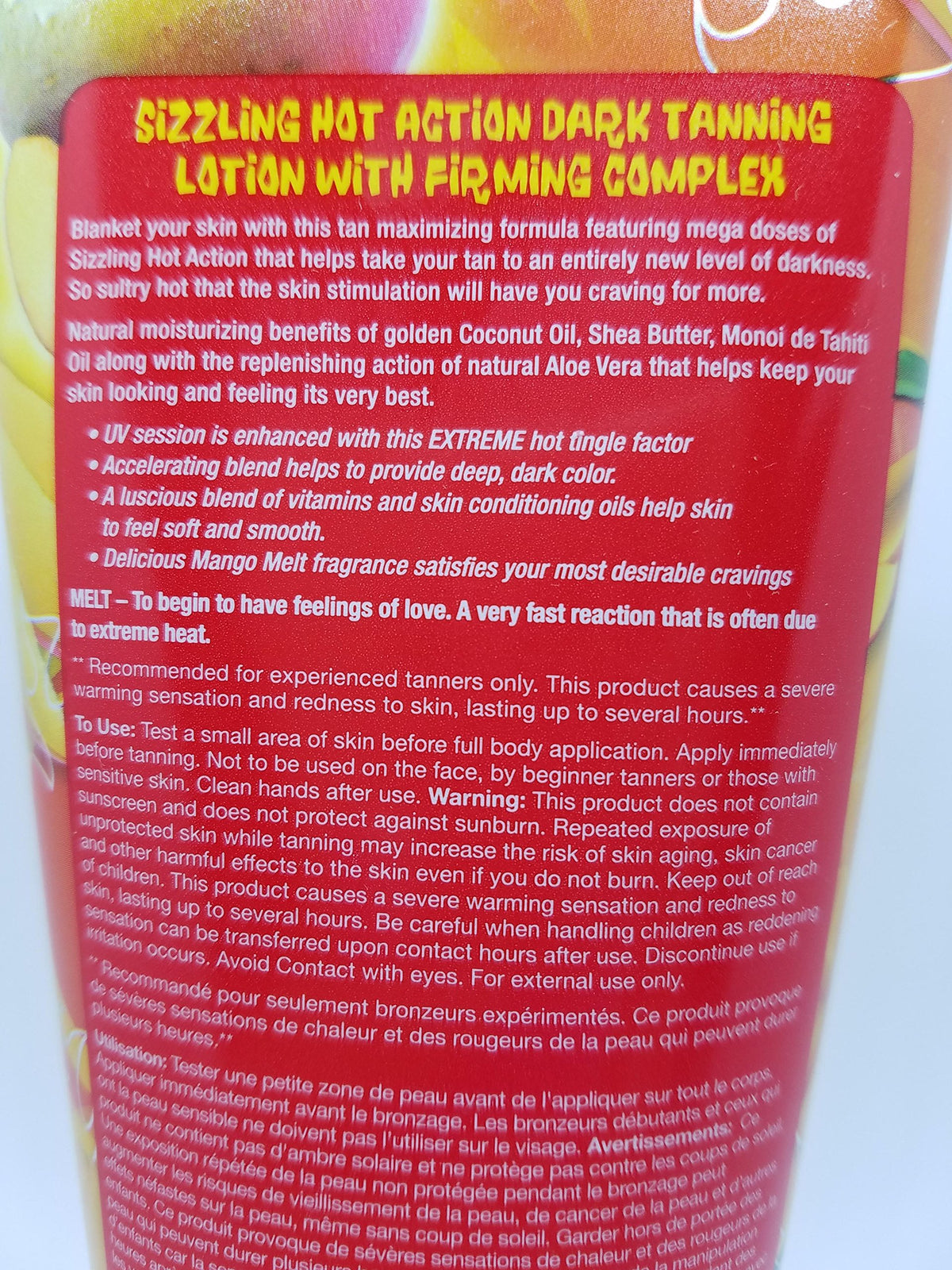 Fiesta Sun Mango Melt packaging with logo highlights compact 8 oz bottle