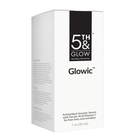 5th & Glow Glowic bottle with branding and premium look.