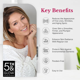 Close-up of Glowic ingredients with ferulic acid and vitamin C.