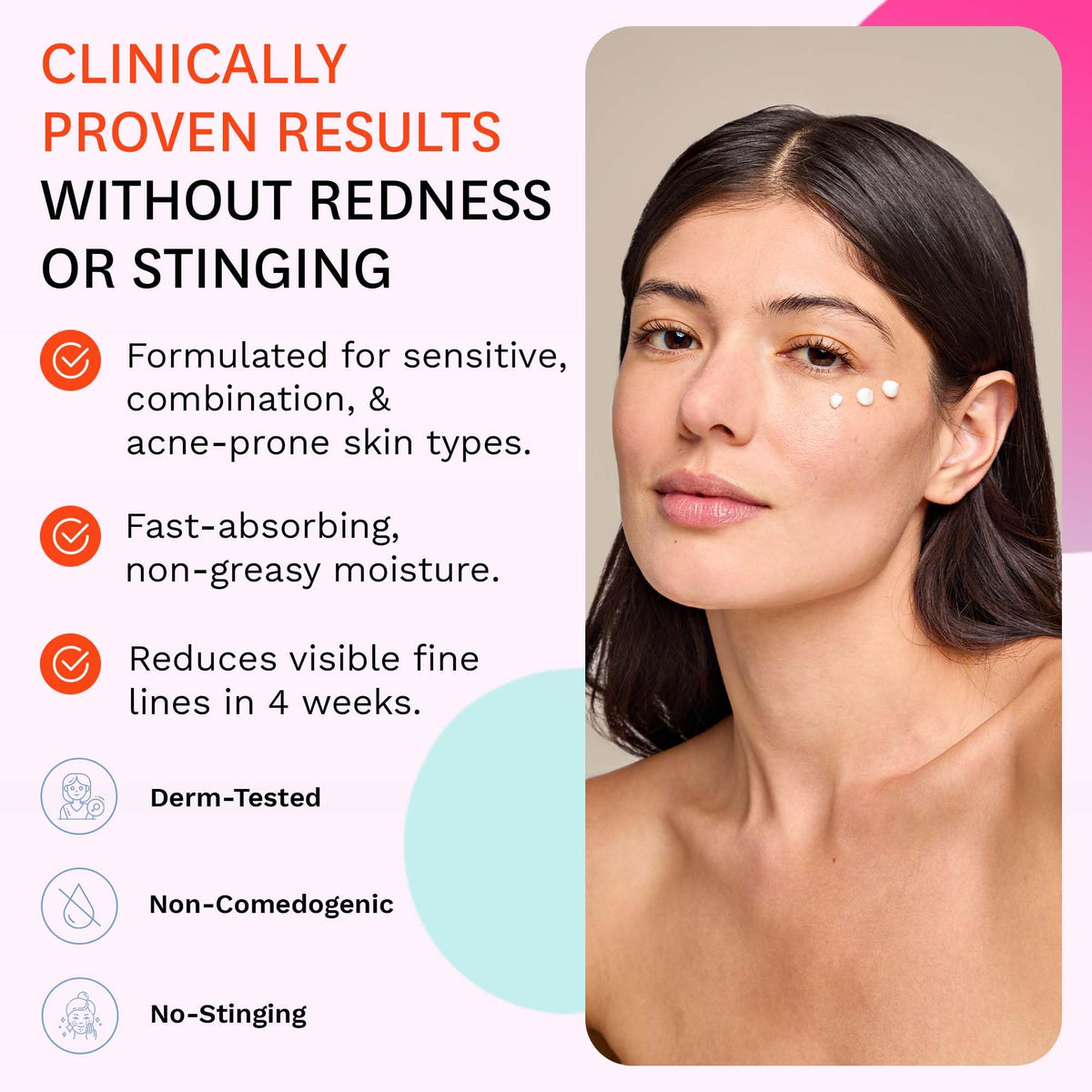 Fig.1 Ceramides and hyaluronic acid eye cream ingredients for skin support.