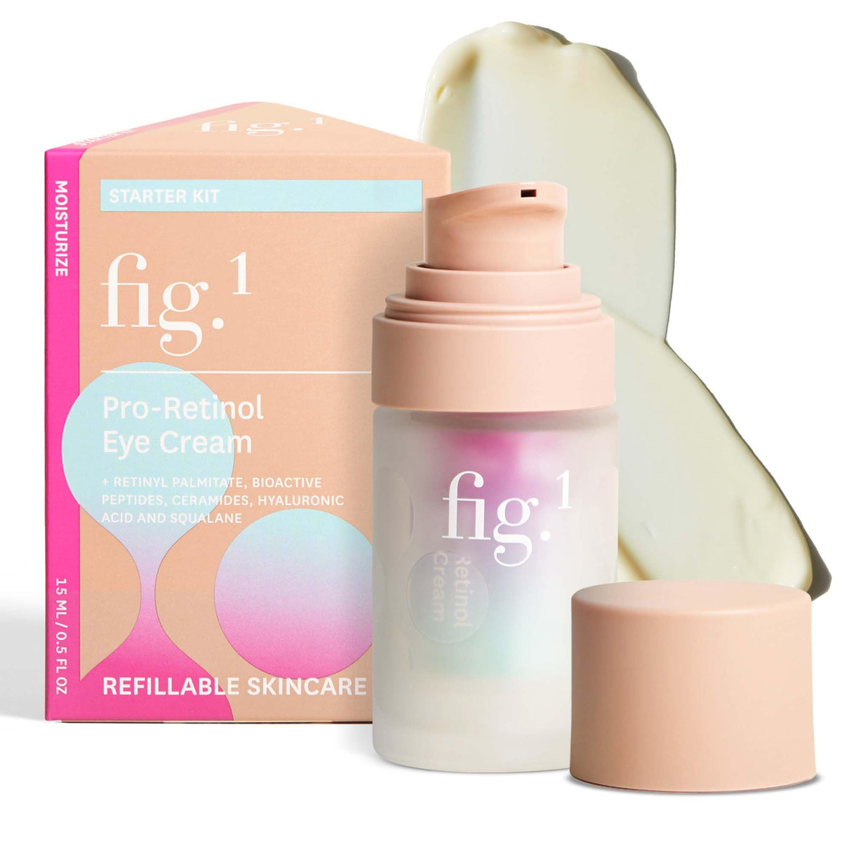 Fig.1 Pro Retinol Eye Cream bottle with premium packaging for daily use.