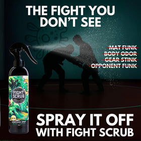 Fight Scrub on gear and gloves helps deodorize performance equipment.