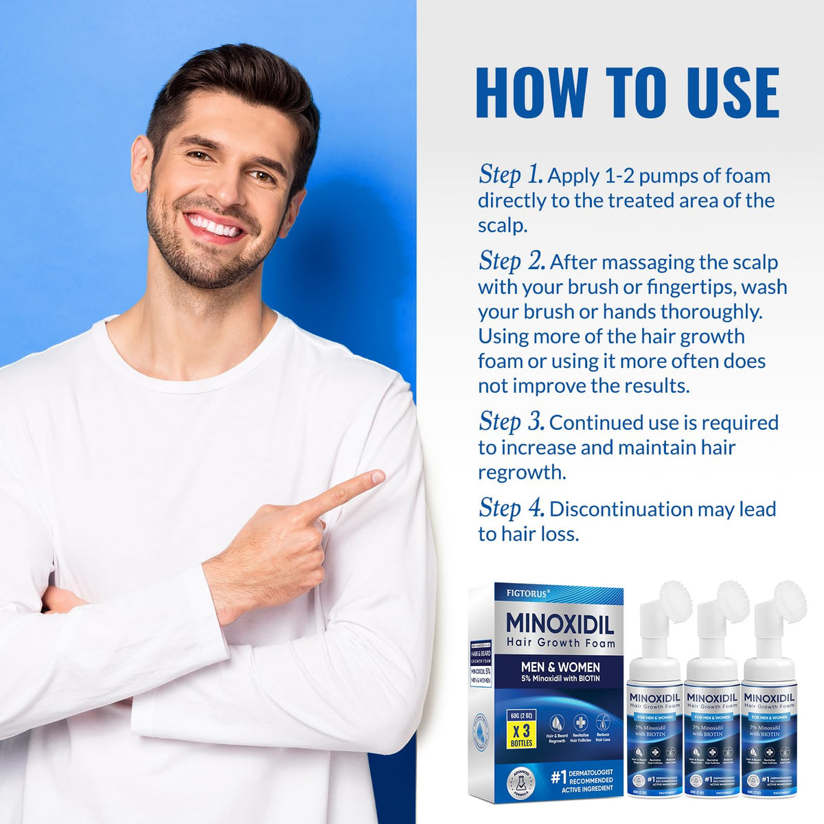 FIGTORUS ingredients Biotin Castor Oil Hydrolyzed Collagen nourish scalp