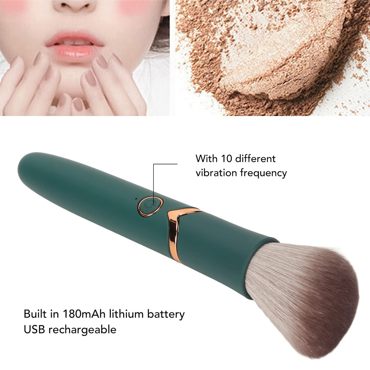 FILFEEL brush with soft, dense bristles for smooth foundation blending.