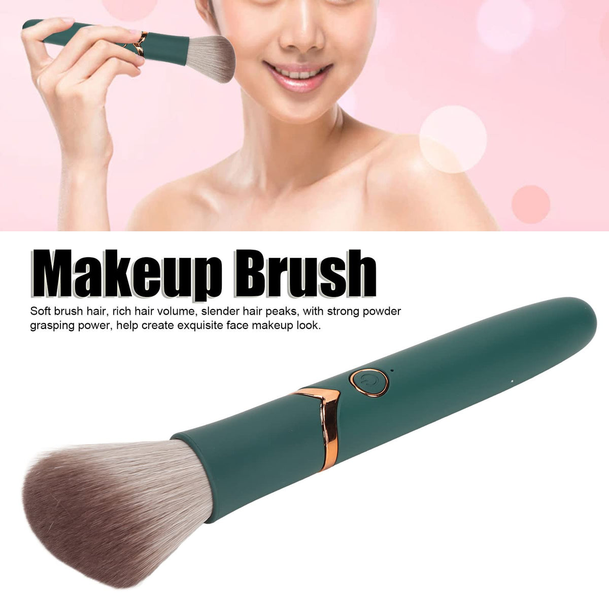 The FILFEEL electric makeup brush with USB recharge offers quiet, convenient charging.