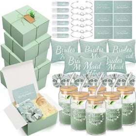FillTouch bridesmaid gift box green with coordinated keepsakes for celebrations