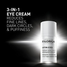 Filorga Optim-Eyes application to delicate eye area for hydration.