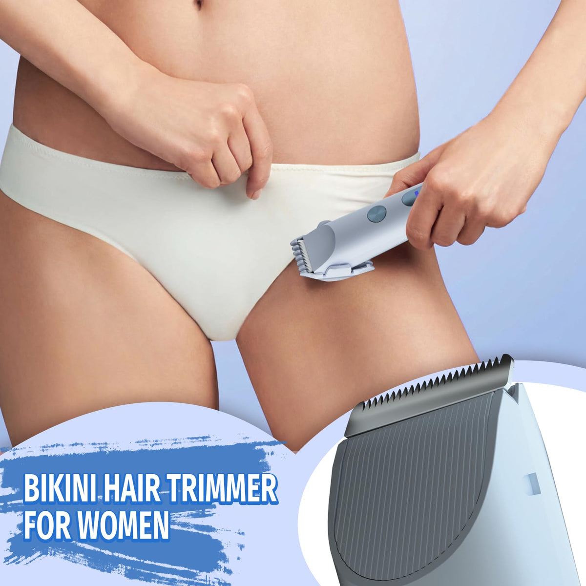 FIMOSON bikini trimmer IPX7 waterproof design for easy cleaning