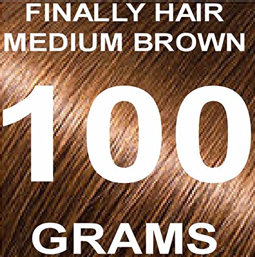 Finally Hair Building Fiber refill 100g bag showing packaging for natural coverage.
