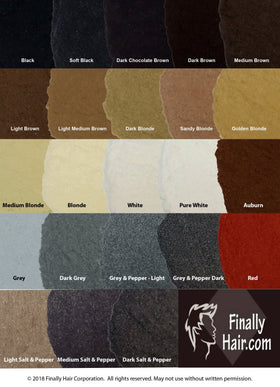 Finally Hair color chart with 23 shades for precise matching.