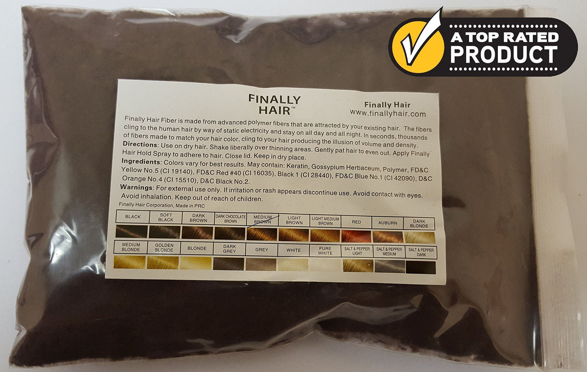 Finally Hair fiber dispense action over thinning area for instant concealing effect.
