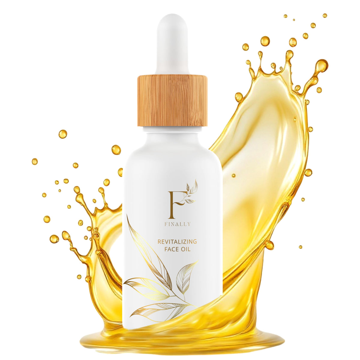 Finally Tsubaki face oil bottle close-up showing rich hydration and glow