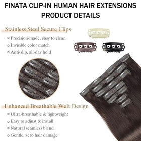 FINATA stainless steel clips with soft silicone padding