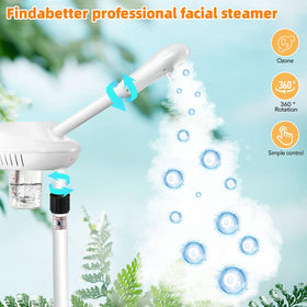 Findabetter facial steamer adjustable height supports versatile salon setups.