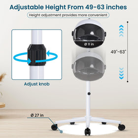 Findabetter hooded hair dryer 90-degree head enables flexible positioning.