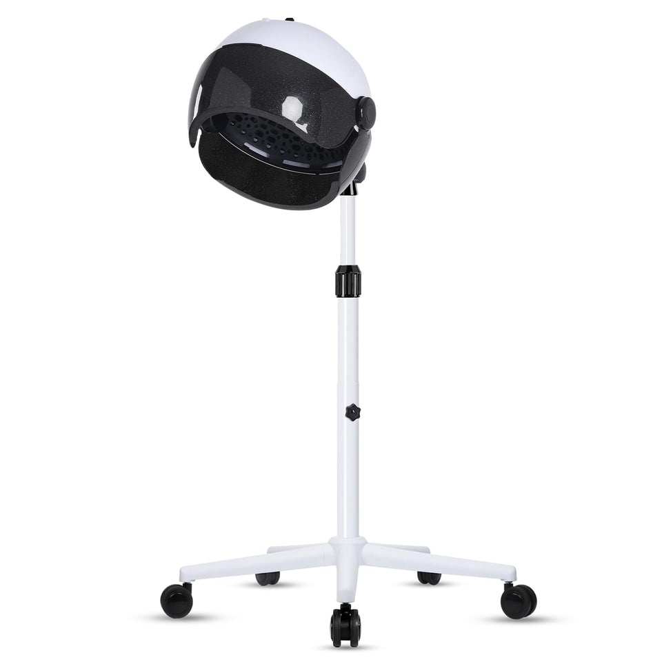 Findabetter hooded hair dryer with digital display for precise timing and gentle drying.