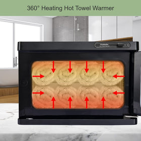 Findabetter middle towel warmer with one-button control simplifies busy spa routines