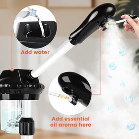 Height-adjustable Findabetter facial steamer from 36 to 52 inches for different users.